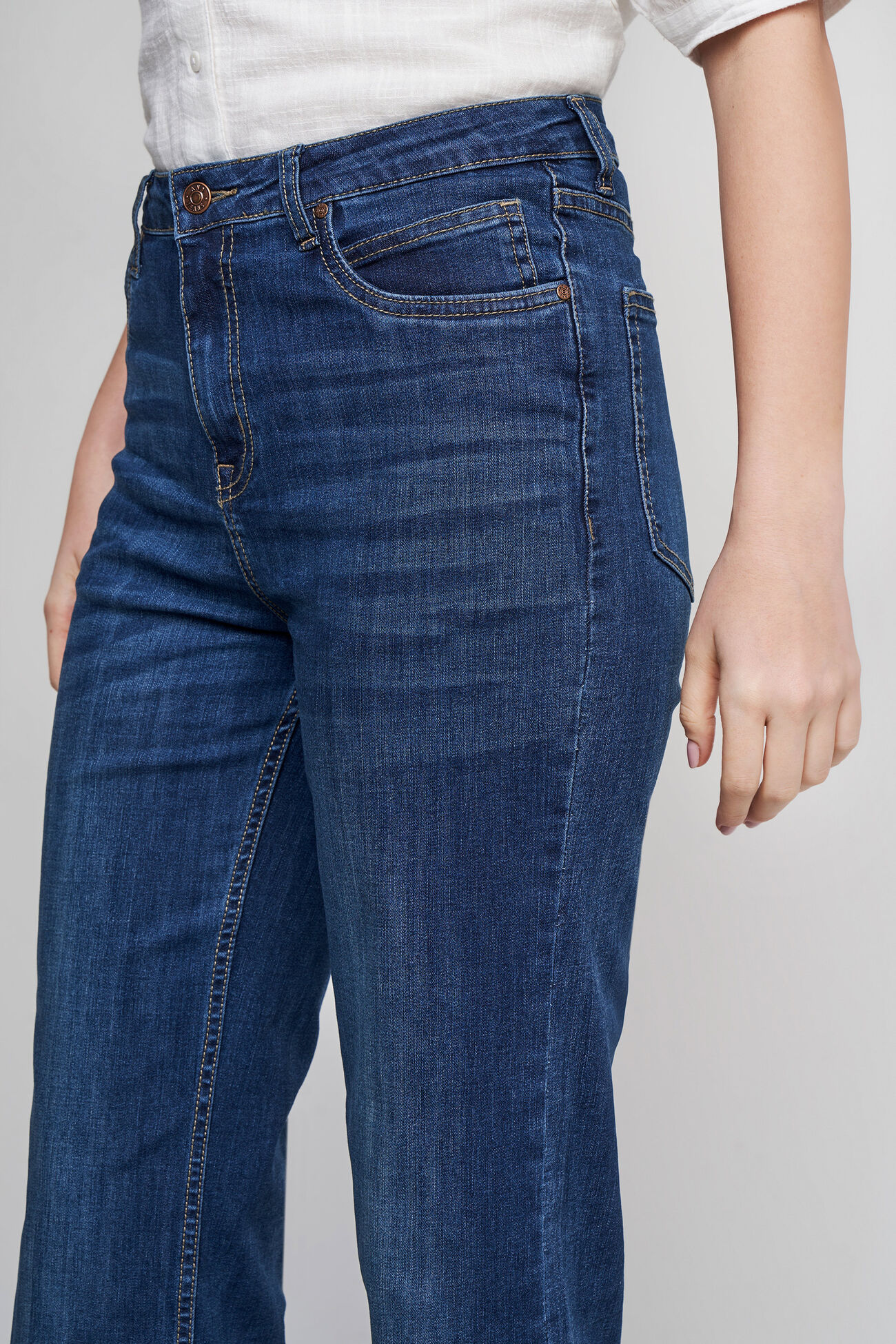 Midnight Blue Solid Flared Bottom, Midnight Blue, image 5